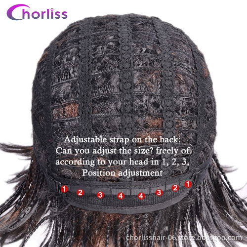 Short Braided Dreadlock Wigs Wholesale Straight Glueless Cheap Afro Short Pixie Cut Braided Synthetic Hair Wigs For Black Women